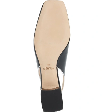 Shop Kate Spade Sahiba Slingback Loafer In Black/ White