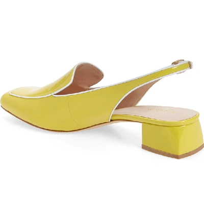 Shop Kate Spade Sahiba Slingback Loafer In Yellow/ White