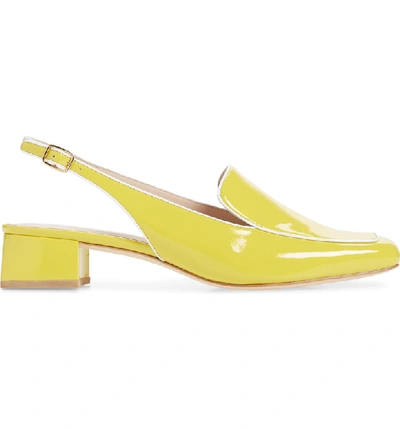 Shop Kate Spade Sahiba Slingback Loafer In Yellow/ White