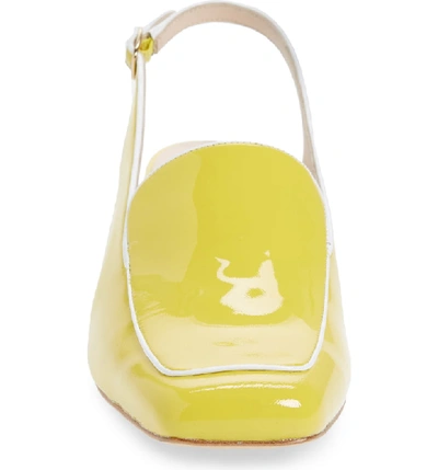 Shop Kate Spade Sahiba Slingback Loafer In Yellow/ White