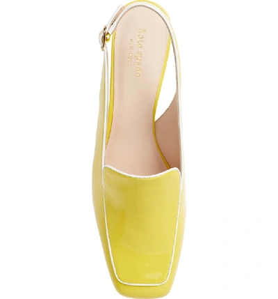 Shop Kate Spade Sahiba Slingback Loafer In Yellow/ White