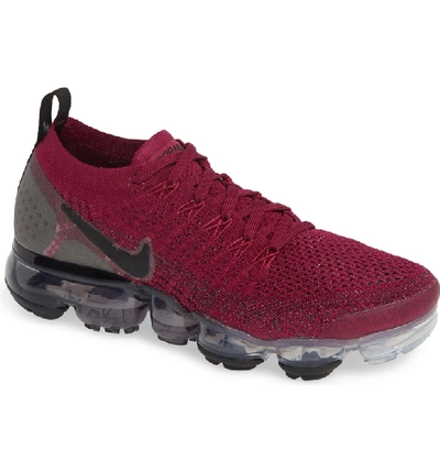 Shop Nike Air Vapormax Flyknit 2 Running Shoe In Raspberry Red/ Black/ Berry