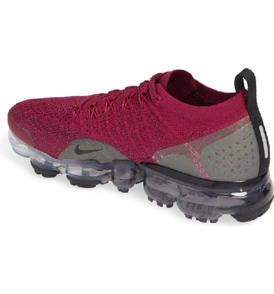 Shop Nike Air Vapormax Flyknit 2 Running Shoe In Raspberry Red/ Black/ Berry