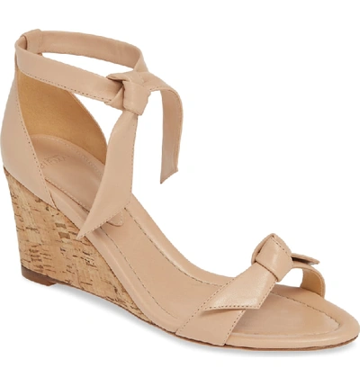 Shop Alexandre Birman Clarita Cork Wedge Sandal In Light Sand