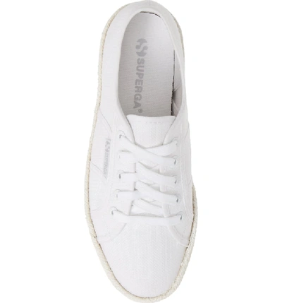 Shop Superga Cotcoloropew Espadrille Sneaker In White Tonal