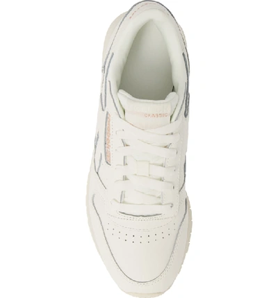 Shop Reebok Classic Leather Sneaker In Chalk/ Rose Gold/ Paper White