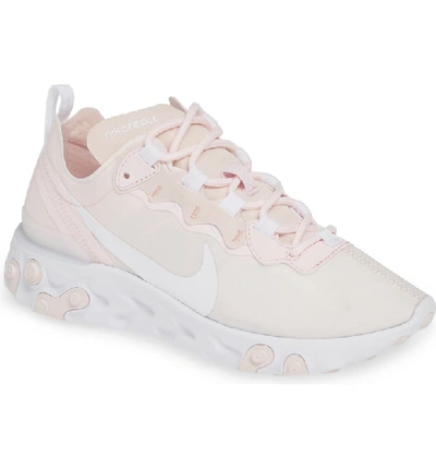 Shop Nike React Element 55 Sneaker In Pale Pink/ White/ Pale Pink