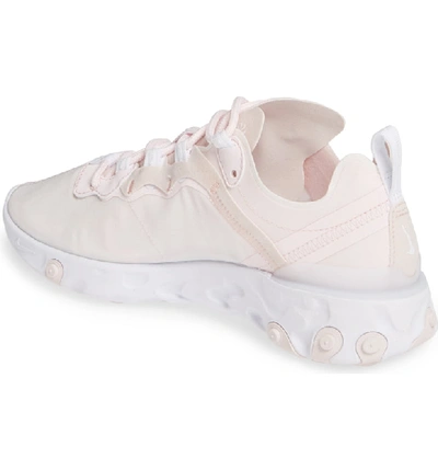 Shop Nike React Element 55 Sneaker In Pale Pink/ White/ Pale Pink