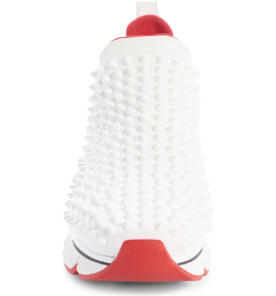 Shop Christian Louboutin Spike Sock Donna Sneaker In White