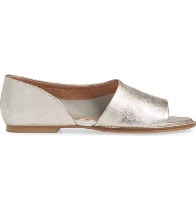 Shop Seychelles Passport Flat In Silver Leather