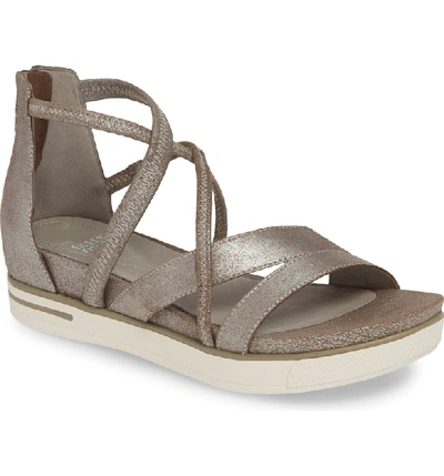 Shop Eileen Fisher Skip Strappy Platform Sandal In Mica Suede