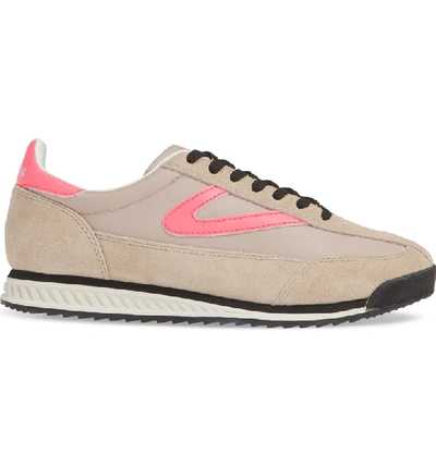 Shop Tretorn Rawlins 2 Sneaker In Cream/ Stone/ Neon Pink