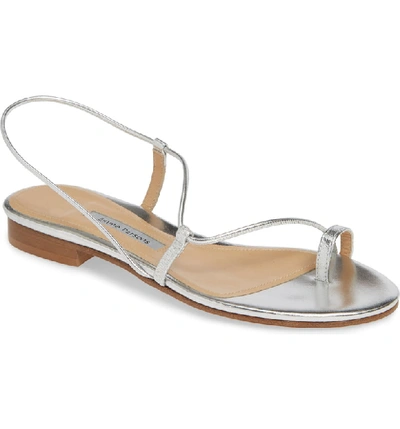 Shop Emme Parsons Susan Slingback Sandal In Silver-exclusive