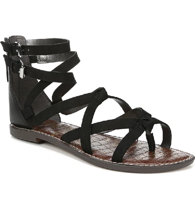 Shop Sam Edelman Gaton Gladiator Sandal In Black Leather