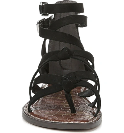 Shop Sam Edelman Gaton Gladiator Sandal In Black Leather