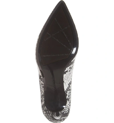 Shop Calvin Klein 'gayle' Pointy Toe Pump In Black/ White Snake Print