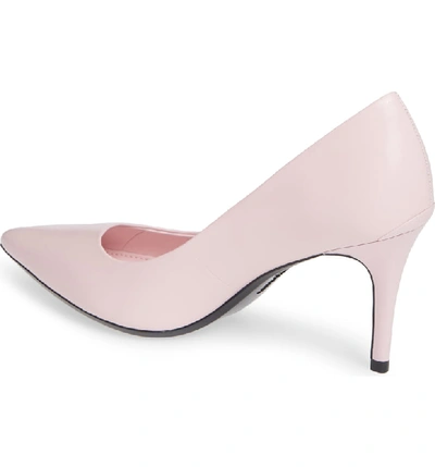 Shop Calvin Klein 'gayle' Pointy Toe Pump In Pastel Pink Leather