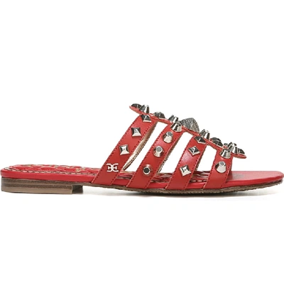Shop Sam Edelman Beatris Slide Sandal In Candy Red