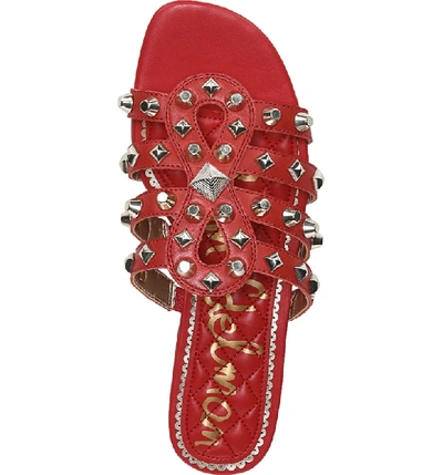 Shop Sam Edelman Beatris Slide Sandal In Candy Red