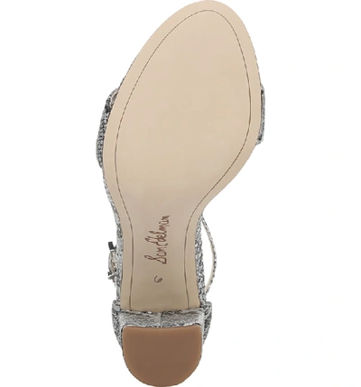 Shop Sam Edelman Yaro Ankle Strap Sandal In Soft Silver Leather