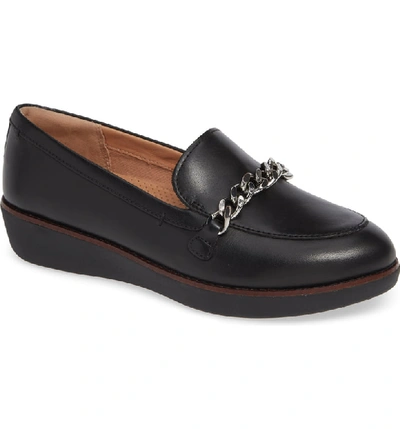 Fitflop Petrina Chain Loafer In Black Leather ModeSens