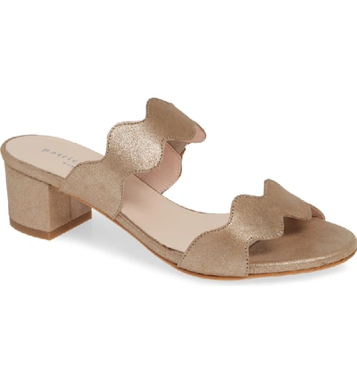 Shop Patricia Green Palm Beach Slide Sandal In Camel Metallic Suede