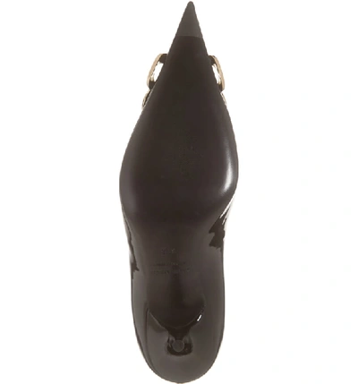 Shop Balenciaga Bb Pointy Toe Pump In Black Patent