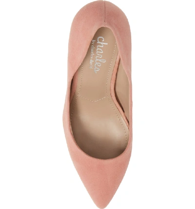 Shop Charles By Charles David Maxx Pointy Toe Pump In Salmon Suede