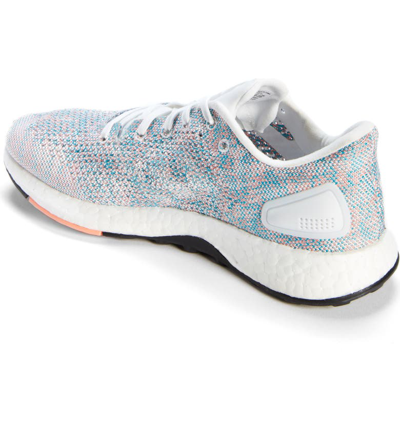 Shop Adidas Originals Pureboost Dpr Running Shoe In White/ White/ Chalk Coral