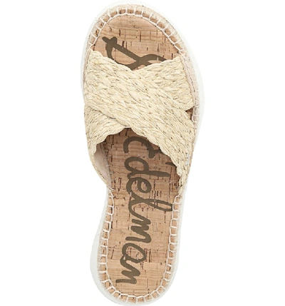 Shop Sam Edelman Jovie Slide Sandal In Natural Raffia Braid