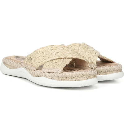 Shop Sam Edelman Jovie Slide Sandal In Natural Raffia Braid