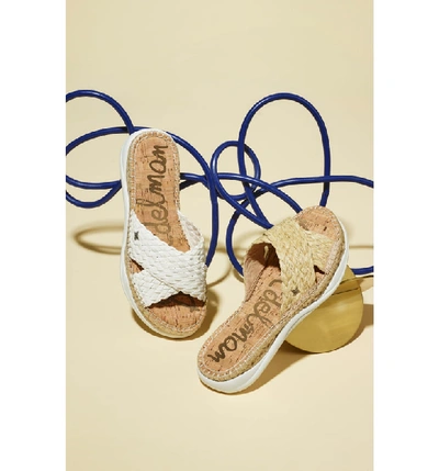Shop Sam Edelman Jovie Slide Sandal In Natural Raffia Braid