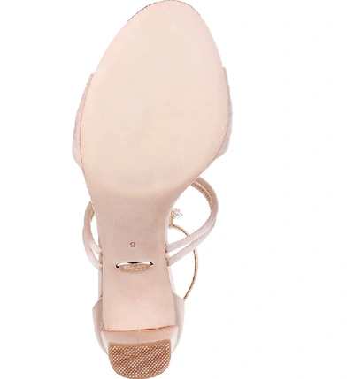 Shop Badgley Mischka Laney Sandal In Nude Satin