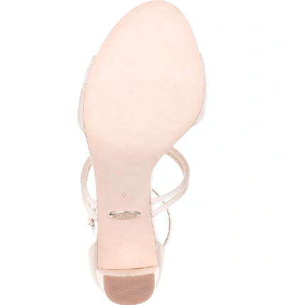 Shop Badgley Mischka Laney Sandal In Ivory Satin