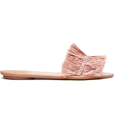Shop Loeffler Randall Woven Slide Sandal In Ballet/ Rose
