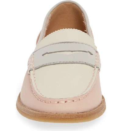 Shop Sperry Seaport Penny Loafer In Blush/ Ivory/ Grey Leather