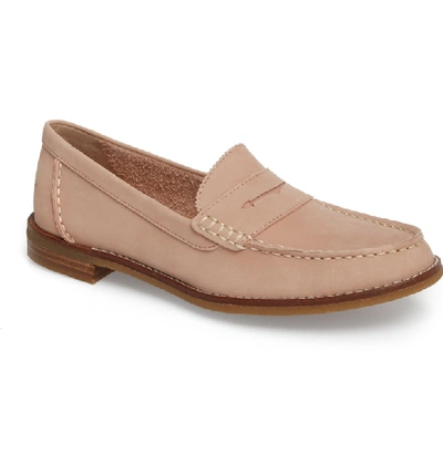 Shop Sperry Seaport Penny Loafer In Rose Dust Leather