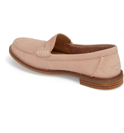 Shop Sperry Seaport Penny Loafer In Rose Dust Leather