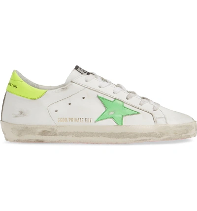 Shop Golden Goose Superstar Low Top Sneaker In White/ Green/ Yellow