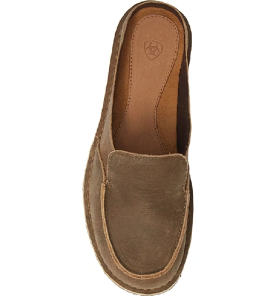 Shop Ariat Cruiser Loafer Mule In Brown Bomber Leather