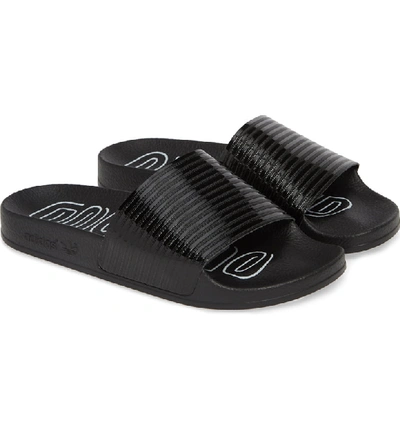 Adidas Originals Adilette Sport Slide In Core Black Core Black White ModeSens