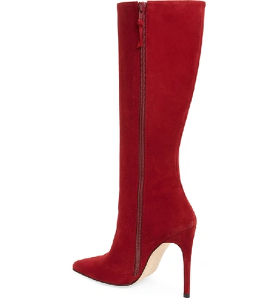 Shop Alexandre Birman Porto Boot In Scarlet Suede