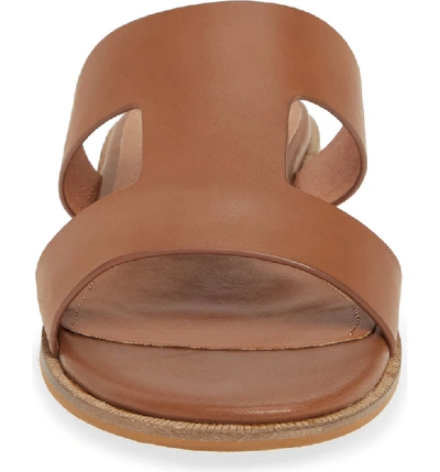 Shop Alias Mae Thaia Cutout Slide Sandal In Light Tan Leather