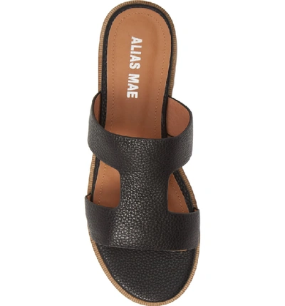 Shop Alias Mae Thaia Cutout Slide Sandal In Black Leather