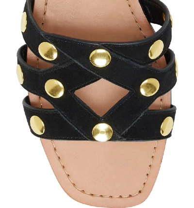 Shop Vince Camuto Vazista Studded Slide Sandal In Black Suede