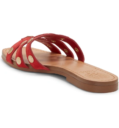 Shop Vince Camuto Vazista Studded Slide Sandal In Red Suede