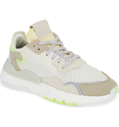 Shop Adidas Originals Nite Jogger Sneaker In Off White/ White/ Yellow