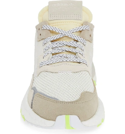 Shop Adidas Originals Nite Jogger Sneaker In Off White/ White/ Yellow