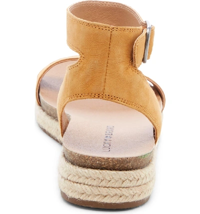 Shop Lucky Brand Garston Espadrille Sandal In Ochre Leather