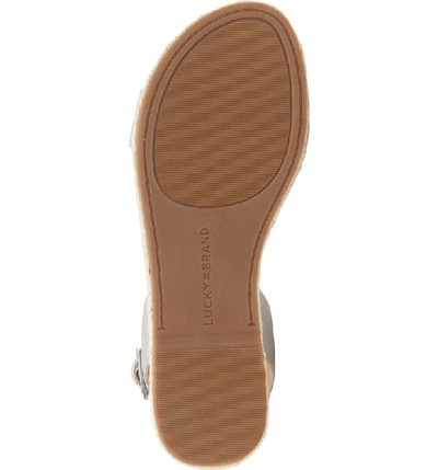 Shop Lucky Brand Garston Espadrille Sandal In Chinchilla Leather